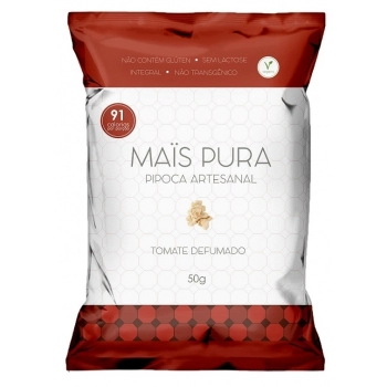 Pipoca Artesanal Tomate Defumado - MAIS PURA - 1x50g