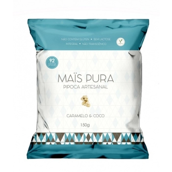 Pipoca Artesanal Caramelo e Coco - MAIS PURA - 1x150g