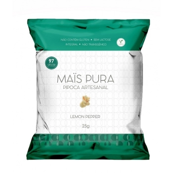 Pipoca Artesanal Lemon Pepper - MAIS PURA - 1x25g
