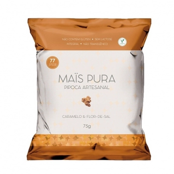 Pipoca Artesanal Caramelo e Flor de Sal - MAIS PURA - 1x75g