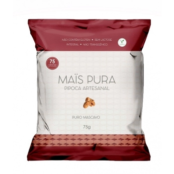 Pipoca Artesanal Puro Mascavo - MAIS PURA - 1x75g
