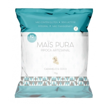 Pipoca Artesanal Caramelo e Coco - MAIS PURA - 1x75g