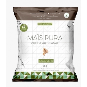 Pipoca Artesanal Cacau Zero - MAIS PURA - 1x65g