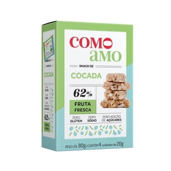 Snack Doce Cocada Zero - ComoAmo - SM 4x20g