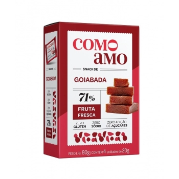 Snack Doce Goiabada Zero - ComoAmo - SM 4x20g