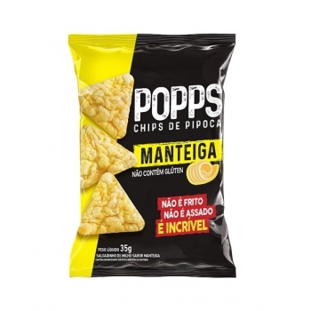 Popps Chips de Pipoca com Manteiga - rootstogo - 35g