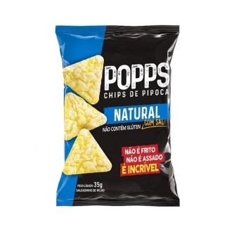 Popps Chips de Pipoca Natural - rootstogo - 35g