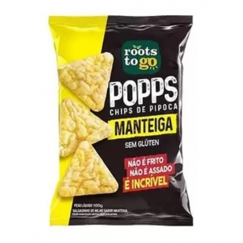 Popps Chips de Pipoca com Manteiga - rootstogo - 100g