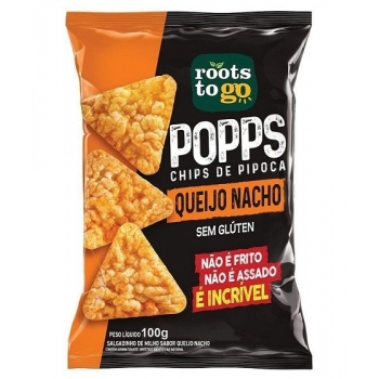 Popps Chips de Pipoca Queijo Nacho - rootstogo - 100g