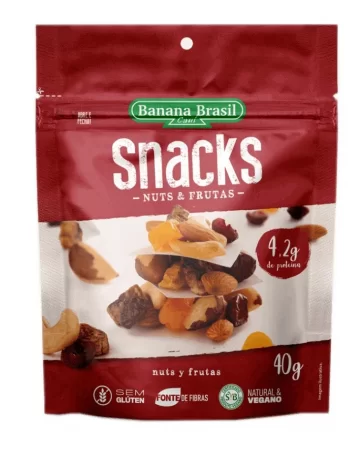 Snack Nuts e Frutas - Banana Brasil - 25X40g