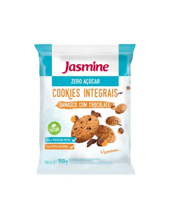 Cookie Damasco com Gotas de Chocolate Zero Açúcar - Jasmine - Unidade de 150g