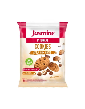 Cookie Integral Avelã Com Gotas De Chocolate - Jasmine - Unidade De 150G